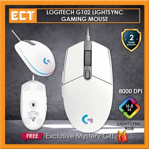 Logitech G102 LightSync 8000 DPI Wired Gaming Mouse