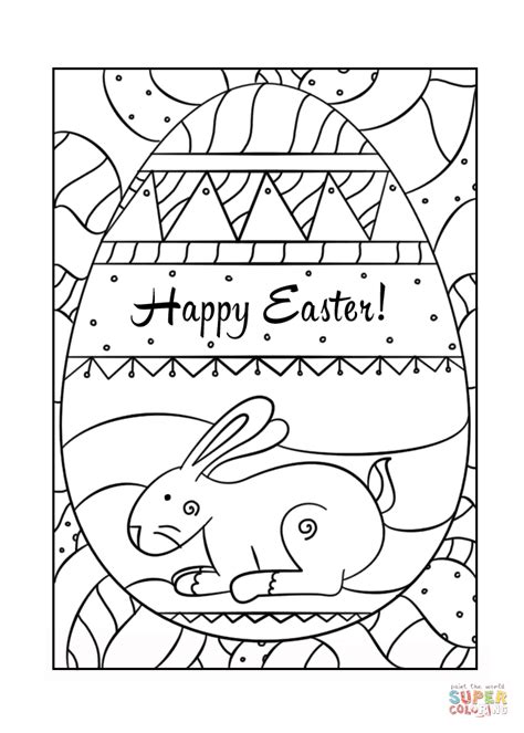 Happy Easter Egg coloring page | Free Printable Coloring Pages