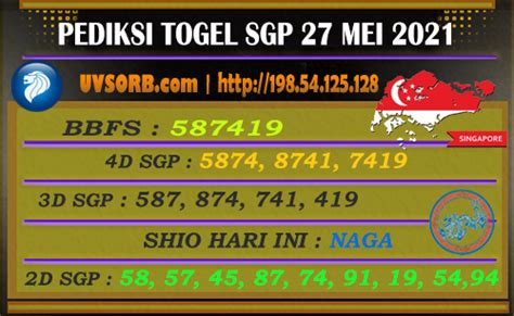 Forum Syair Sgp Hari Ini Jumat Angka Main Sgp