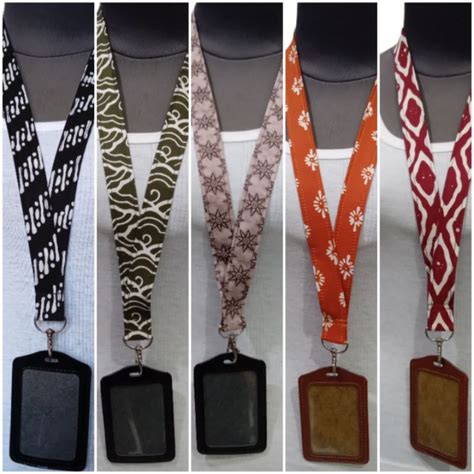 Jual Lanyard Id Card Etnik Batik Unisex Lebih Tebal Lebih Kaku