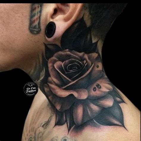 Hình xăm cổ cho nam Gà Con Tattoo Neck tattoo for guys Neck tattoo