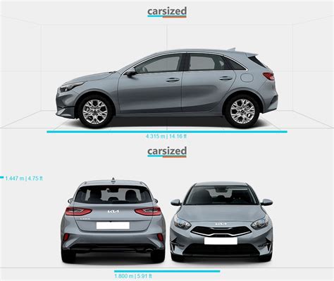 Kia Ceed 2021 Present Dimensions Side View