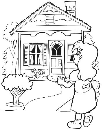 Log Cabin Coloring Page Coloring Home