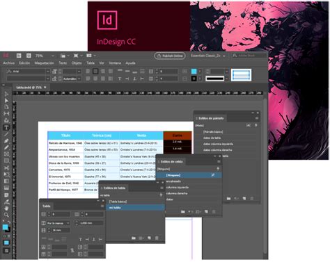 Crear tablas en Indesign fácilmente con estilos