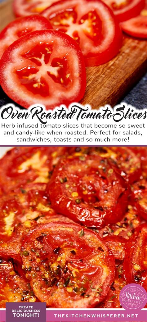 Oven Roasted Italian Herb Tomato Slices