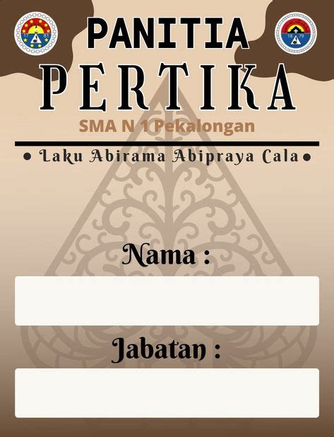 Name Tag Panitia Desain