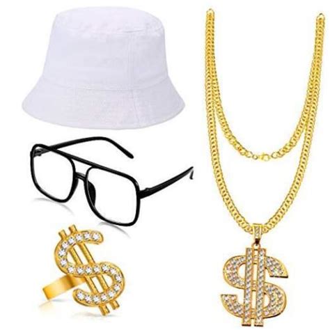 Hip Hop Costume Kit S S Rapper Accessories S Outfit For Men Women