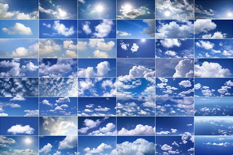 220 Blue Sky Overlays Dramatic Sky Overlay Cloud Overlay Etsy