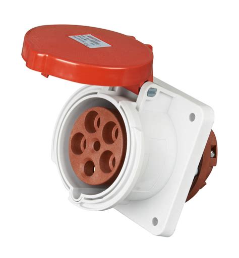 Plastic PA Industrial 3 Phase Plug And Socket Screwless Type UV Resistant