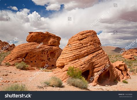 The Unusual Rock Formations Of The Beehives In The Valley Of Fire State