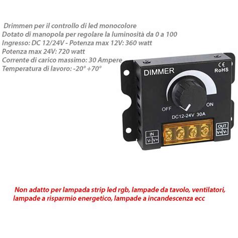 Vetrineinrete Dimmer Per Luci Led Monocolore Interruttore Controller