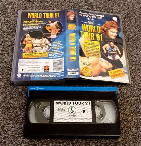 Wwf Wwe World Tour Ultimate Warrior Wrestling Pal Vhs Video Silver