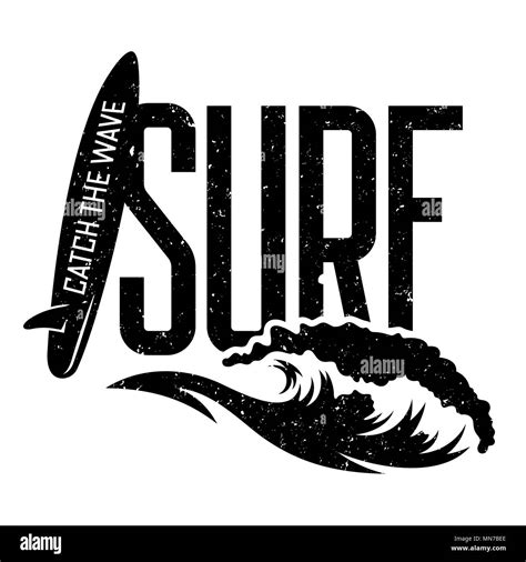 Surfing Artwork Vector Illustration Of The Surf Inscription And