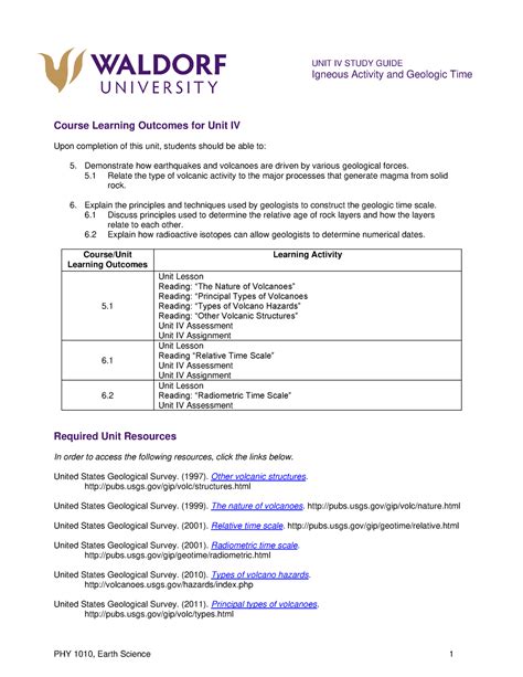 Unit Iv Psy Study Guide Course Learning Outcomes For Unit Iv