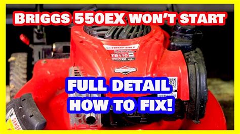 Briggs And Stratton 550ex Wont Start Youtube