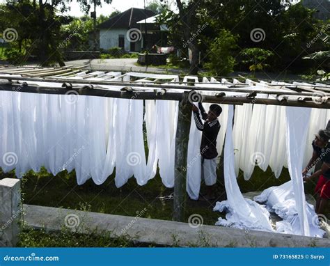 Hanging Fabric Editorial Image Image Of Water Indonesia