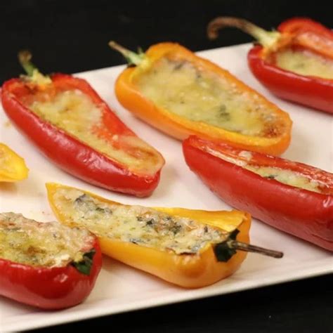 Recette Mini Poivrons Farcis Au Gorgonzola Com3Pom