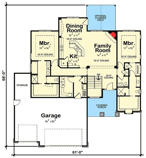 Dual Master Suite Floor Plans Ranch Style Homes | Viewfloor.co