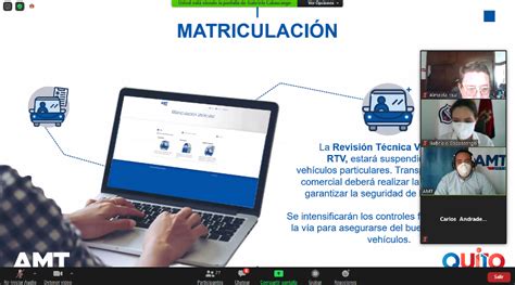 La AMT habilita una nueva plataforma de matriculación en línea Quito