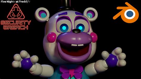 Fnaf Blender Glamrock Helpy Security Breach By Leo90a On Deviantart