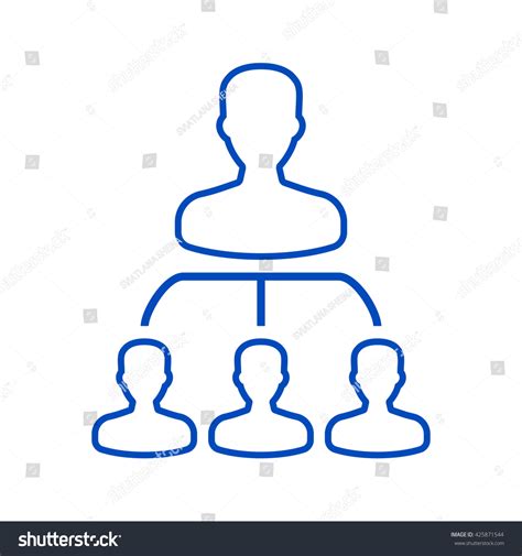 Hierarchy Line Icon Stock Vector Royalty Free 425871544 Shutterstock