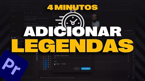 Como adicionar legendas automáticas Tutorial Premiere Pro 2024 Web