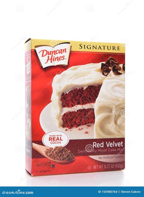 Una Caja De Duncan Hines Red Velvet Cake Mix Imagen De Archivo Editorial Imagen De Editorial