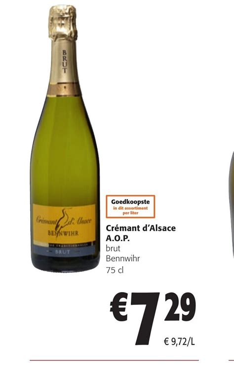 Cremant D Alsace A O P Brut Bennwihr 75cl Promotie Bij Colruyt