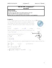 07 MECH2302 Fall2018 EquationsOfMotion Solution Pdf MECH 2302 Fall