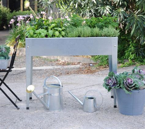 Herstera Garden Metall Hochbeet Urban Silber X X Cm