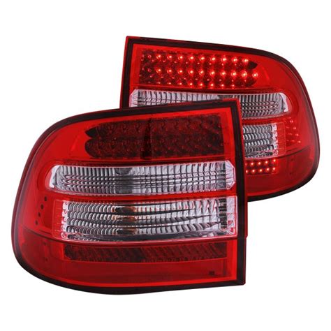 Anzo Porsche Cayenne Chrome Red Fiber Optic Led Tail Lights