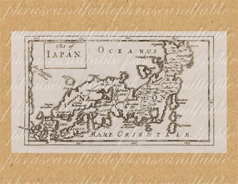 Map of Isles of Japan From the 1600s 332 Asia Far East Ocean Tokyo ...