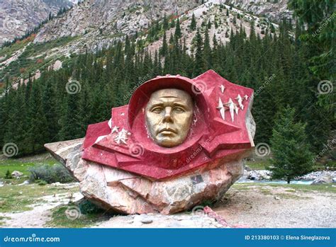 Bust Of Yuri Gagarin First Russian Cosmonaut Barskoon Canyon In Issyk