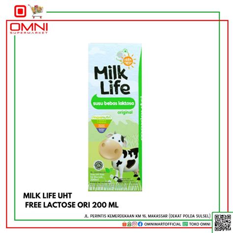 Jual Susu Milk Life Uht Free Lactose Ori 200 Ml Shopee Indonesia