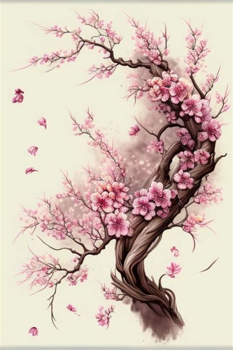 Cherry Blossom Tree Tattoo Design