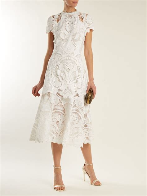 Click Here To Buy Jonathan Simkhai Tiered Scallop Edged Guipure Lace