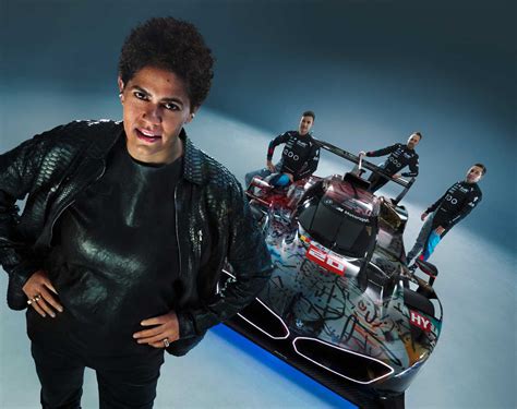 Bmw Art Car With Artist Julie Mehretu And Bmw Factory Drivers