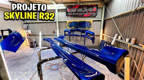 FINALMENTE CONSEGUI TERMINAR DE PINTAR MEU CARRO SKYLINE R32 BAYSIDE