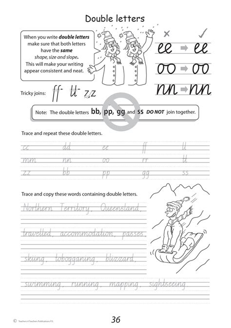 Handwriting Conventions Nsw Year 4 Teachers 4