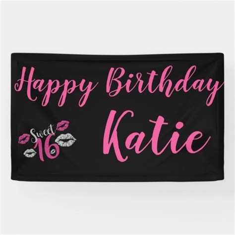 Customize Sweet 16 Birthday Banner | Zazzle | Happy birthday sweet 16, Sweet 16 birthday ...