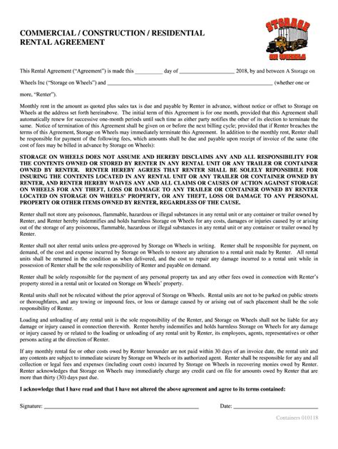 Fillable Online Commercial Lease Agreement Canada Form Lawdepot Fax