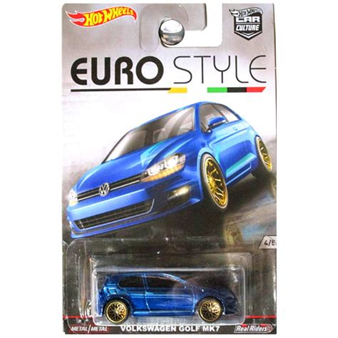 Hot Wheels Car Culture Euro Style Volkswagen Golf Mk Blue