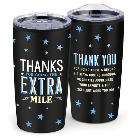 Thanks For Going The Extra Mile Teton Stainless Steel Tumbler 20 Oz