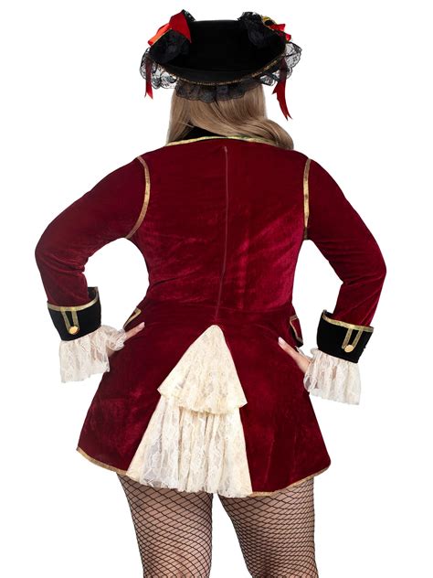 Plus Size Captivating Captain Pirate Costume Leg Avenue