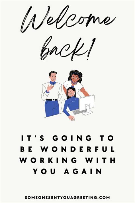 Wish A Coworker A Very Welcome Return To Work After Theyve Been Away