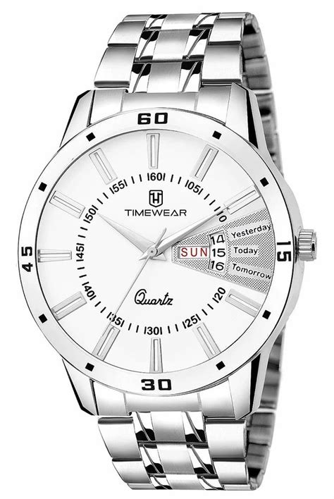 Round Timewear Analog Stainless Steel Chain Watch For Men For Formal