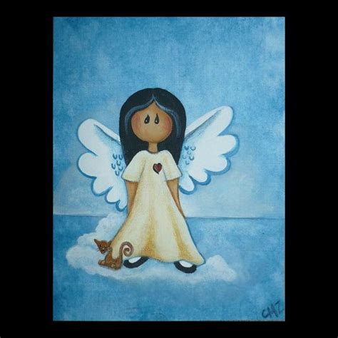 Original Whimsical Angel Folk Art Painting By Fairytaleznfantasiez 25 00 Folk Art Painting