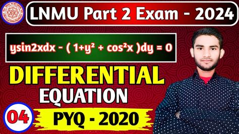 Lnmu Part Mathematics Honours Paper Vvi Question B Sc Part