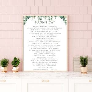 Magnificat Prayer Printable Magnificat Wall Art Canticle Of Mary