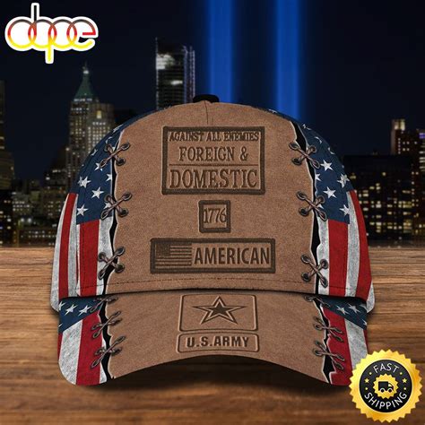 Veteran American Flag Hat Proud Us Military Us Army Cap 1776 American